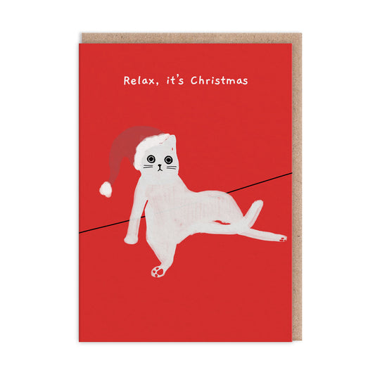 Ken The Cat 'Relax It's Christmas' - Greeting Card