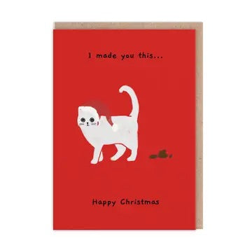 Ken The Cat 'I Made You This' - Greeting Card