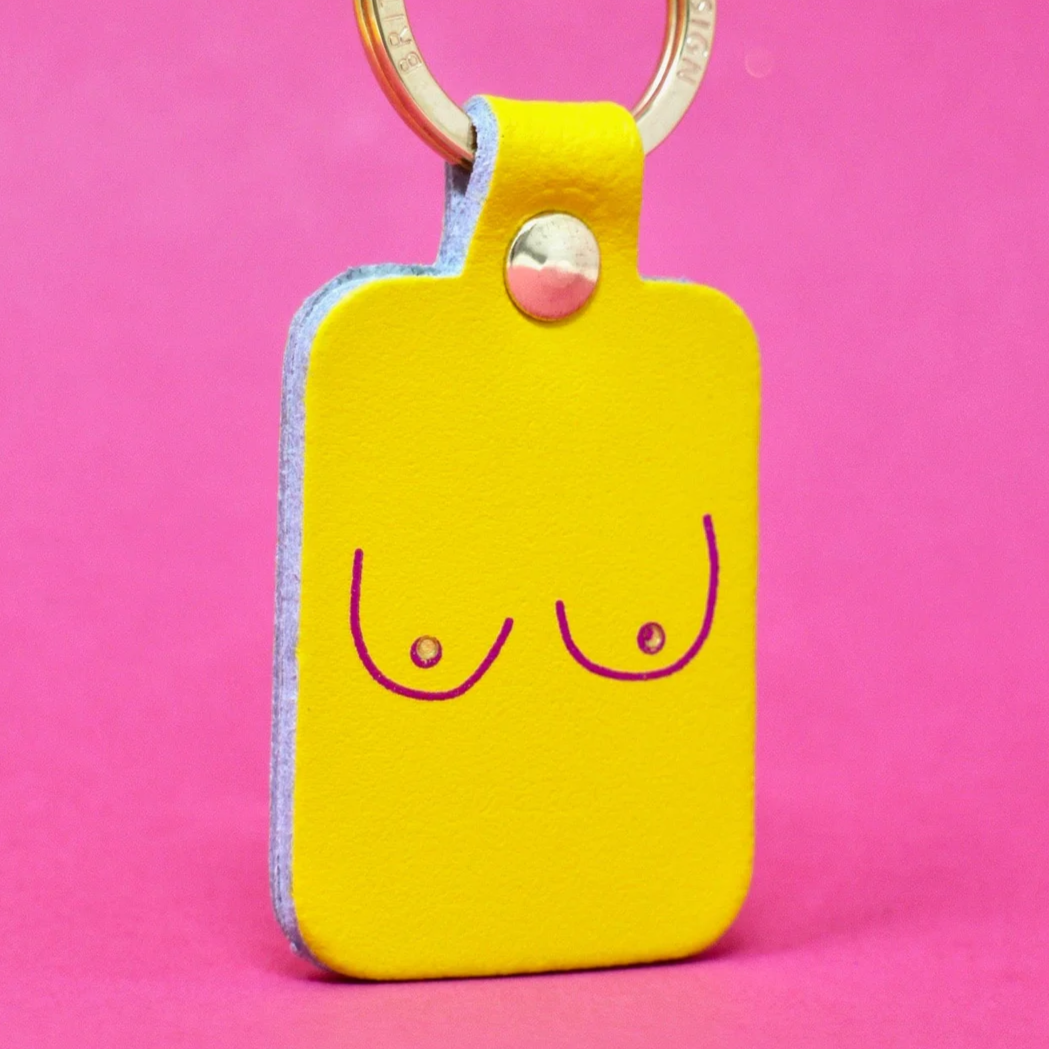 Boobs Keyring - Yellow