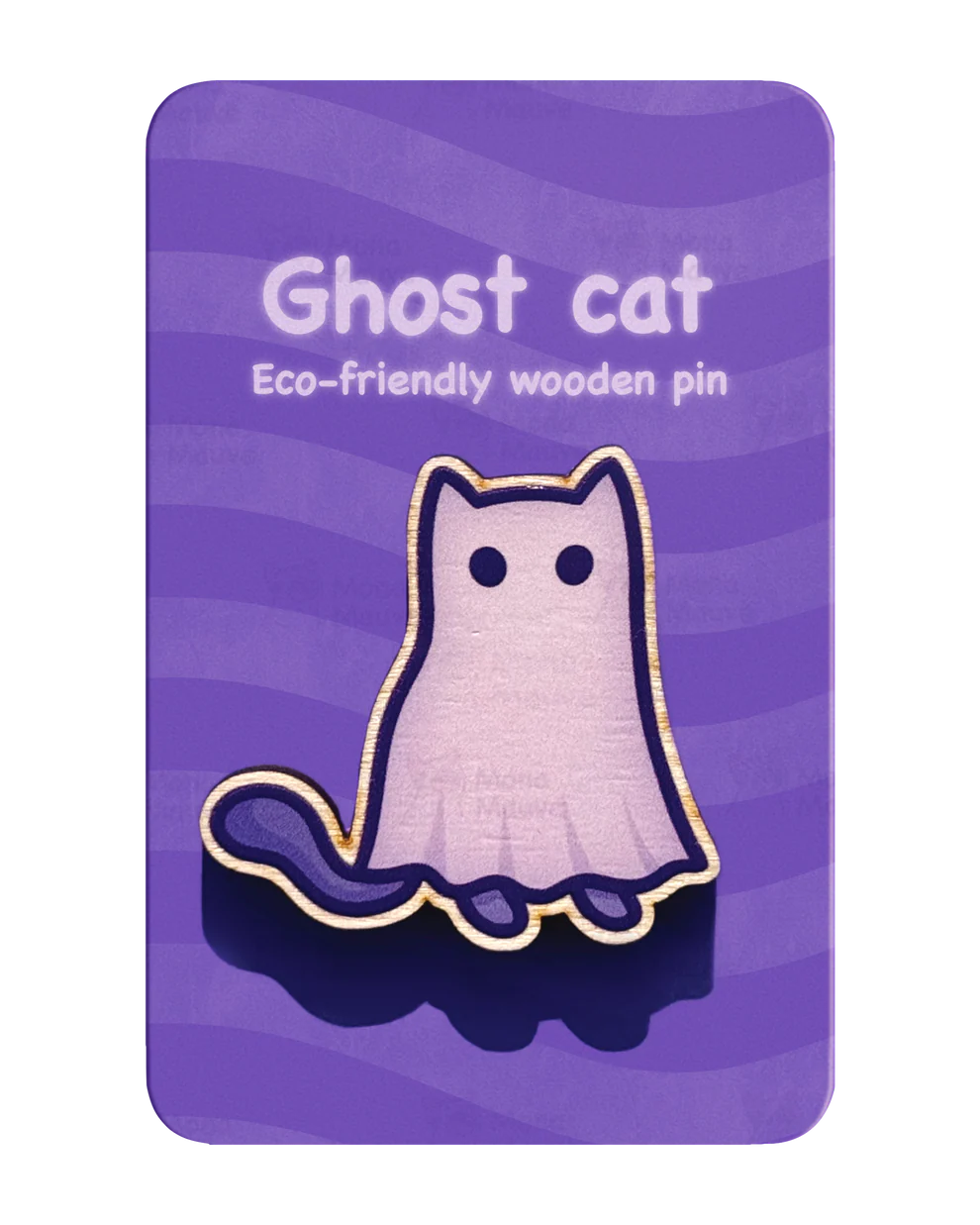 Ghost Cat Pin Badge