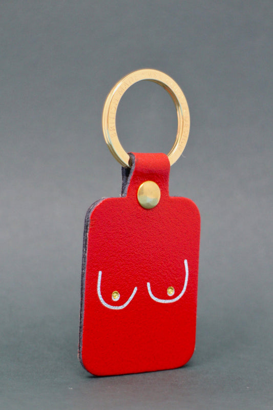 Boobs Keyring - Red