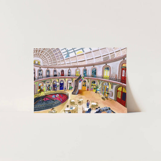 Leeds Art Print, Corn Exchange Interior - A4