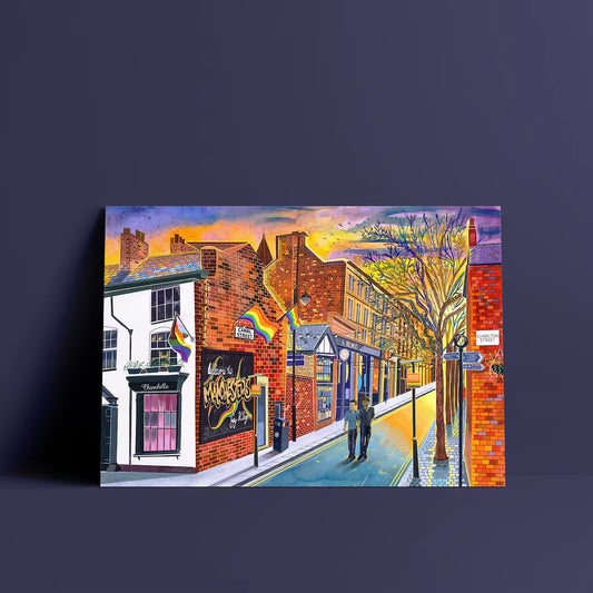 Manchester Art Print, Canal Street - A4