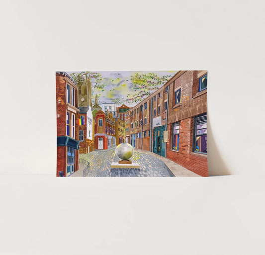 Leeds Art Print, The Calls Collage Illustration - A4