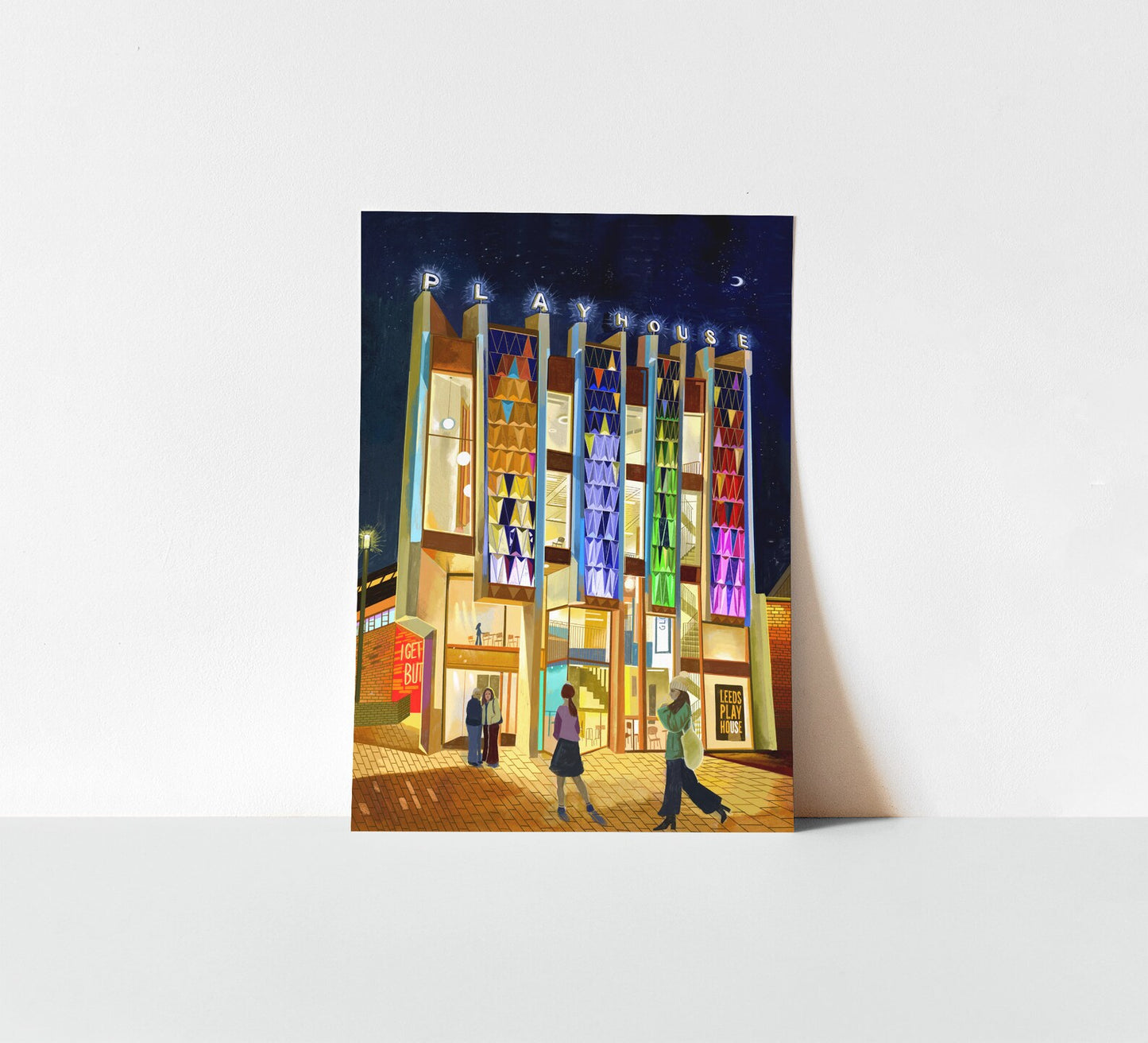 Leeds Art Print, West Yorkshire Playhouse - A4