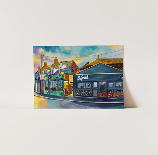 Leeds Art Print, Alfred’s, Meanwood - A4