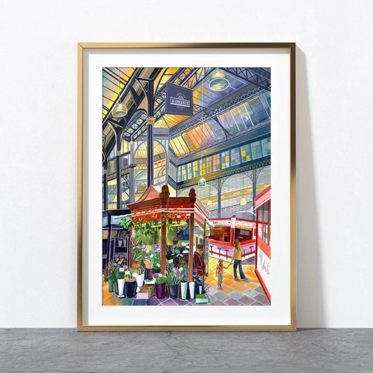 Leeds Art Print, Kirgate Market - A4