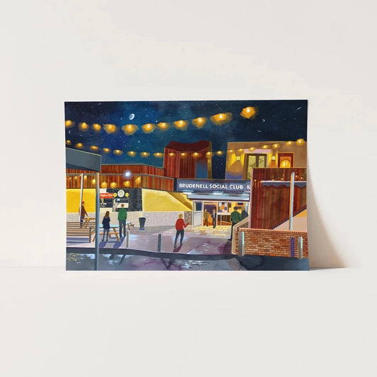 Leeds Art Print, Brudenell Social Club, Hyde Park - A4