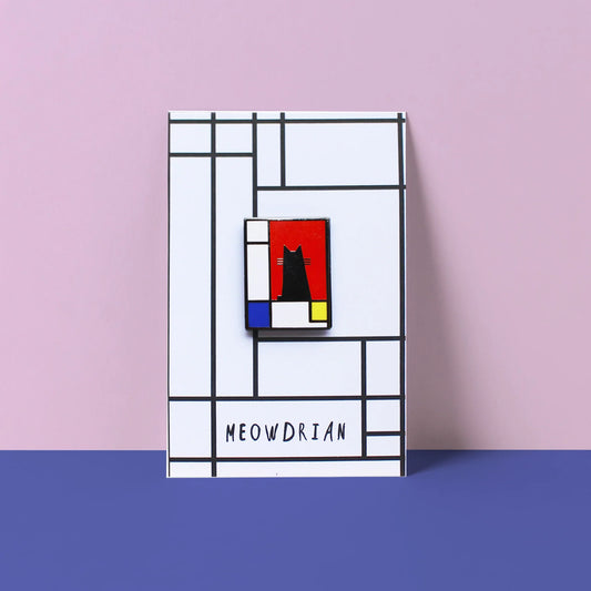 Meowdrian - Cat Artist Pin