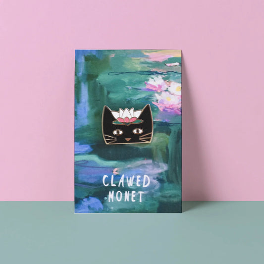 Clawed Monet - Cat Artist Pin