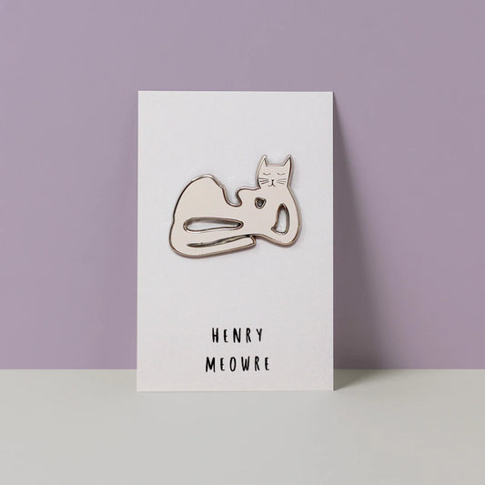 Henry Meowre - Cat Artist Pin