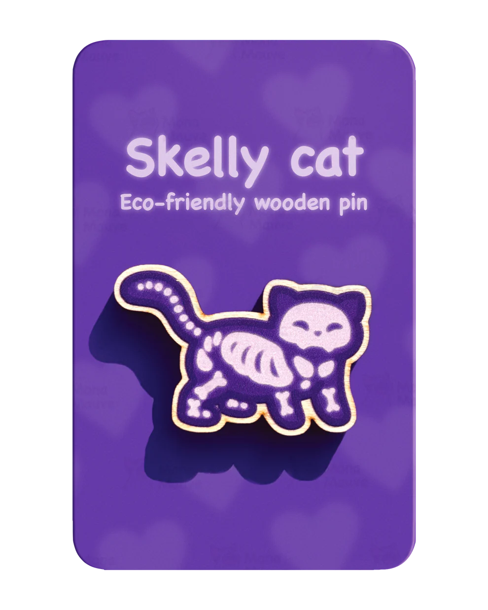 Skelly Cat Pin Badge