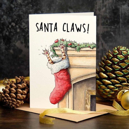 Santa Claws - Greetings Card