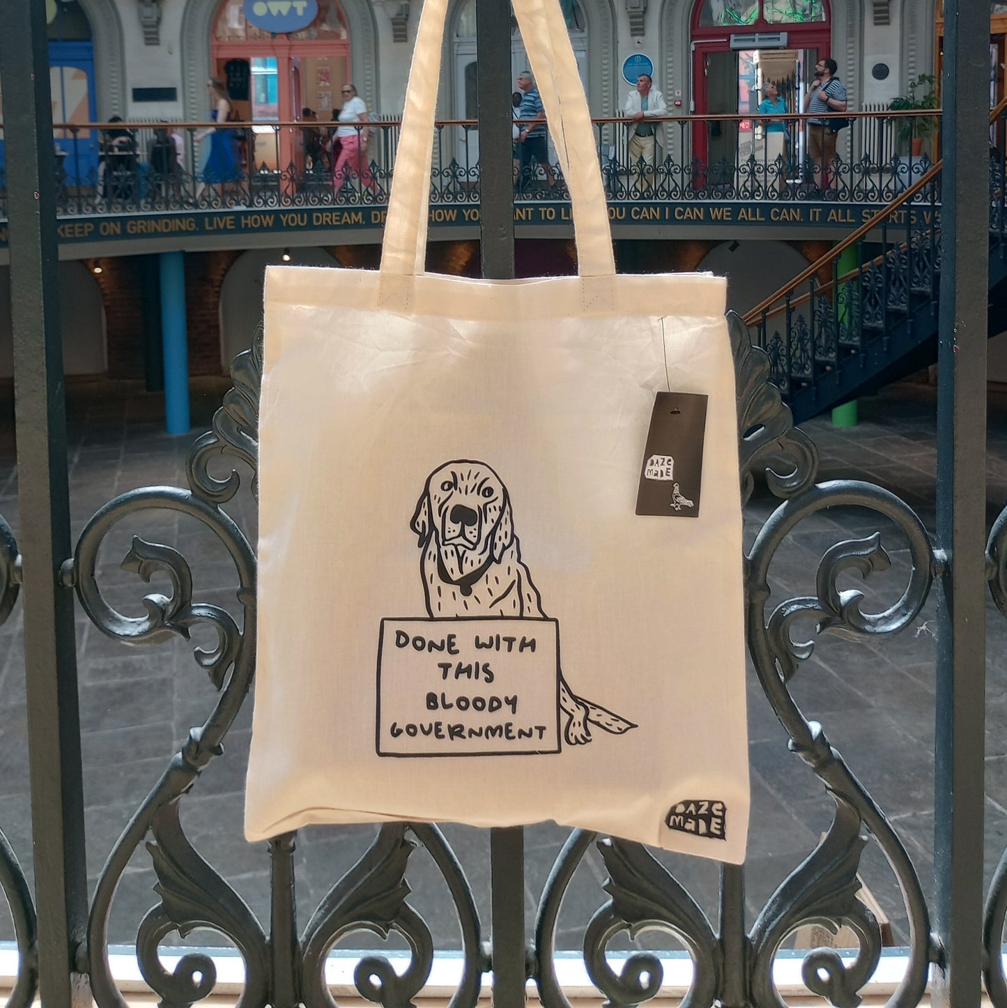 Done with This Bloody Government - Natural Colour Tote Bag