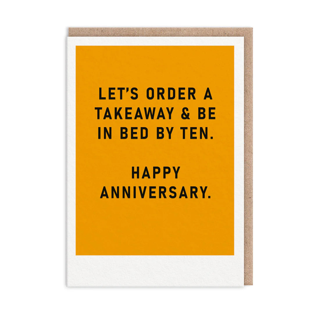 Let's Order A Takeaway - Anniversary Card