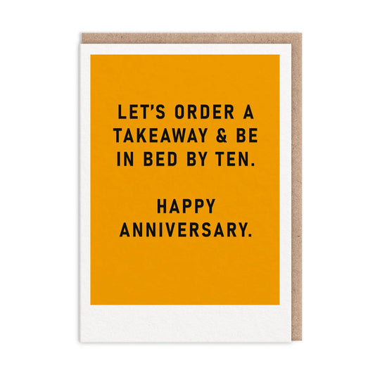Let's Order A Takeaway - Anniversary Card
