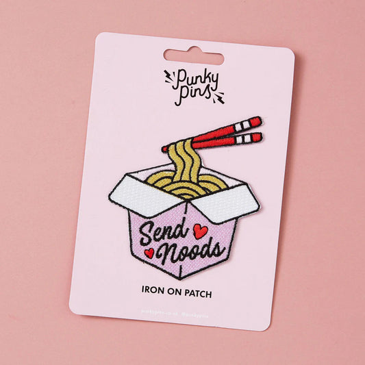 Send Noods Embroidered Iron On Patch