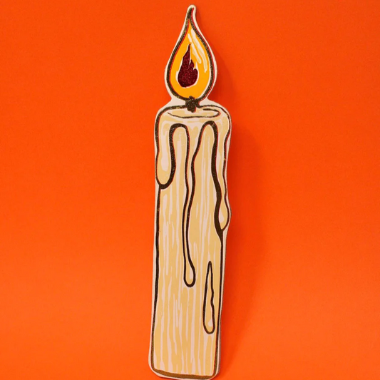 Candle Bookmark - White