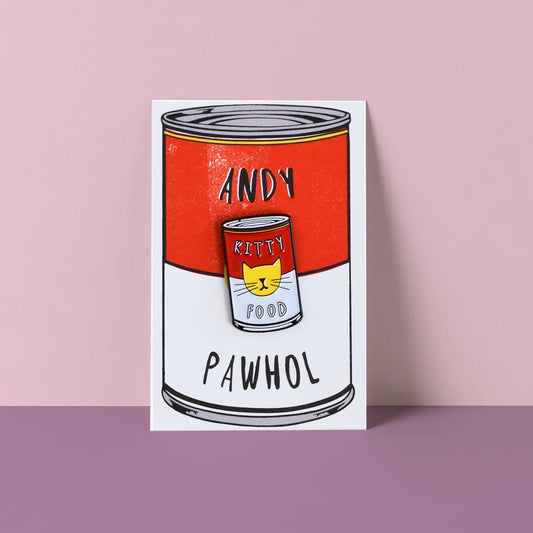 Andy Pawhol - Cat Artist Pin