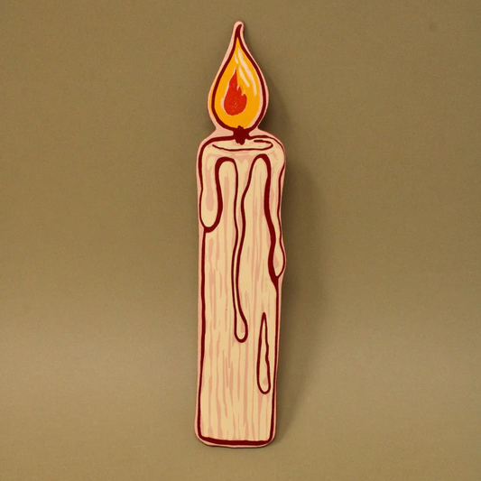 Candle Bookmark - Pale pink