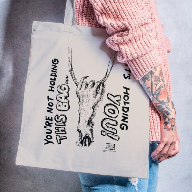 Holding - Natural Colour Tote Bag