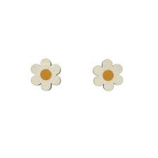 White Daisy Small Studs - Ivy & Ginger