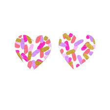 Confetti Hearts Large Studs - Ivy & Ginger