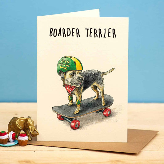 Boarder Terrier - Greetings Card
