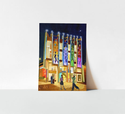 Leeds Art Print, West Yorkshire Playhouse - A4