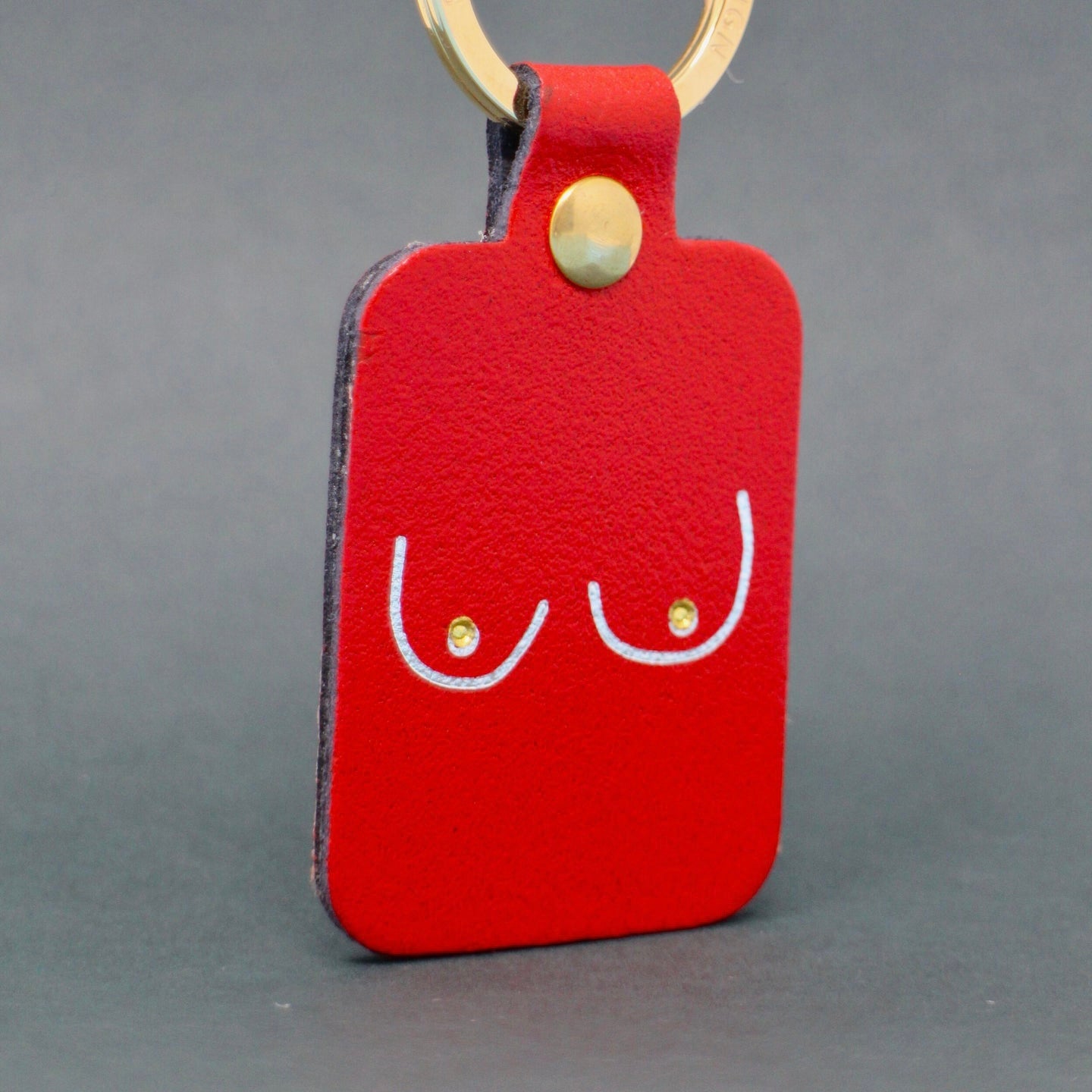 Boobs Keyring - Red