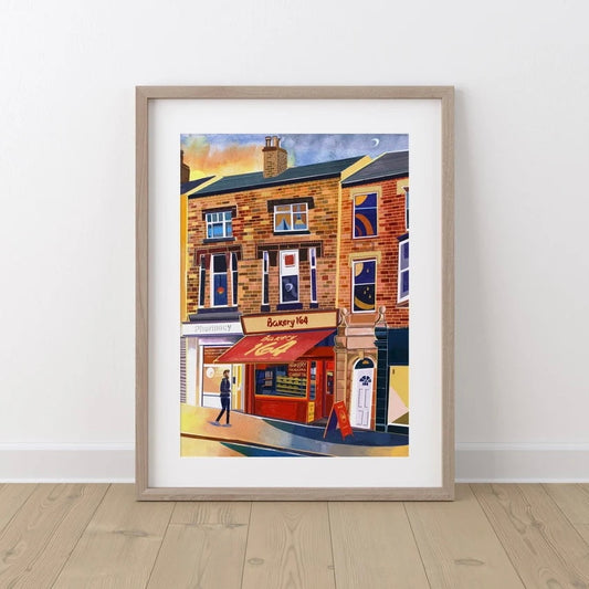 Leeds Art Print, University of Leeds, Bakery 164 - A4