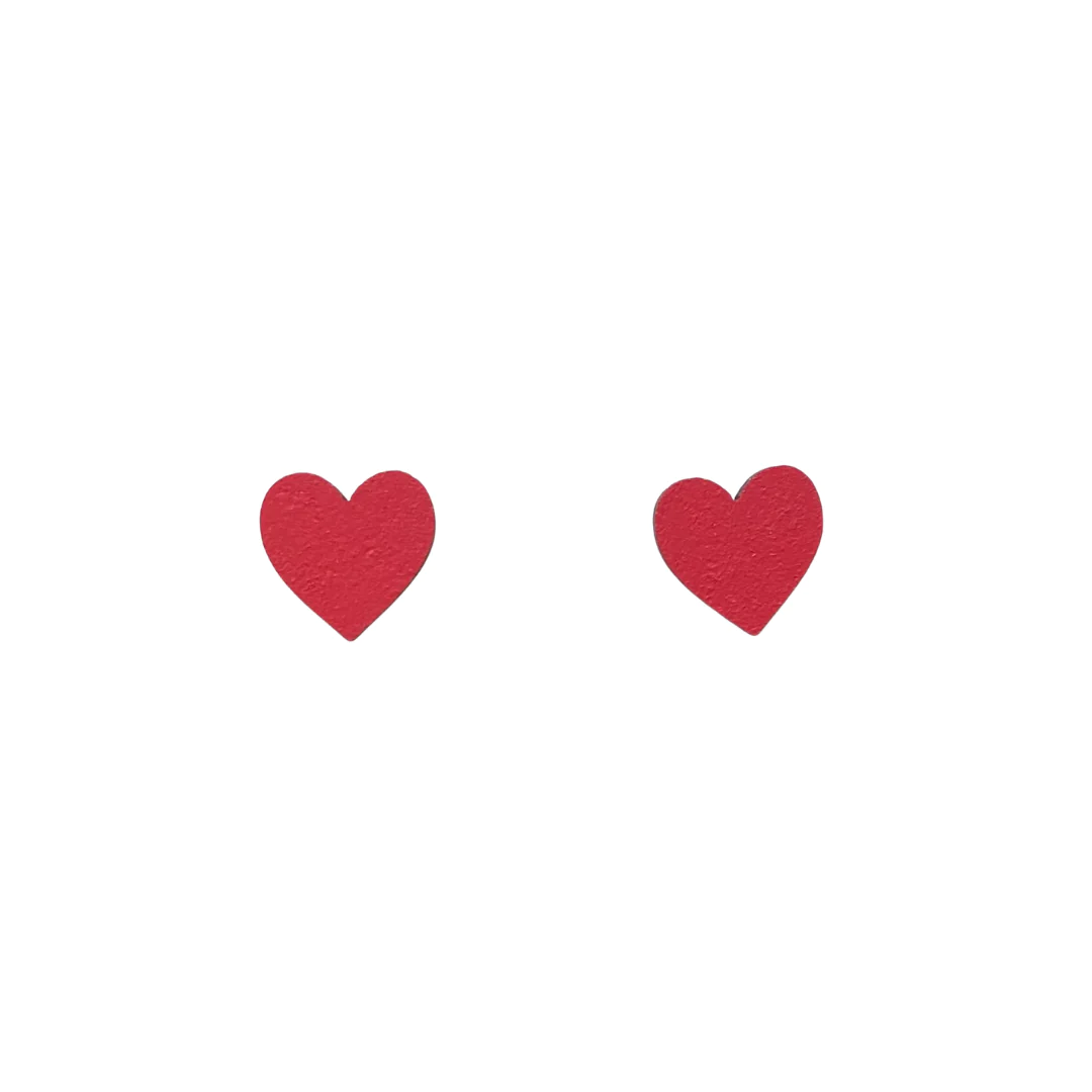 Red Heart small studs - Ivy & Ginger