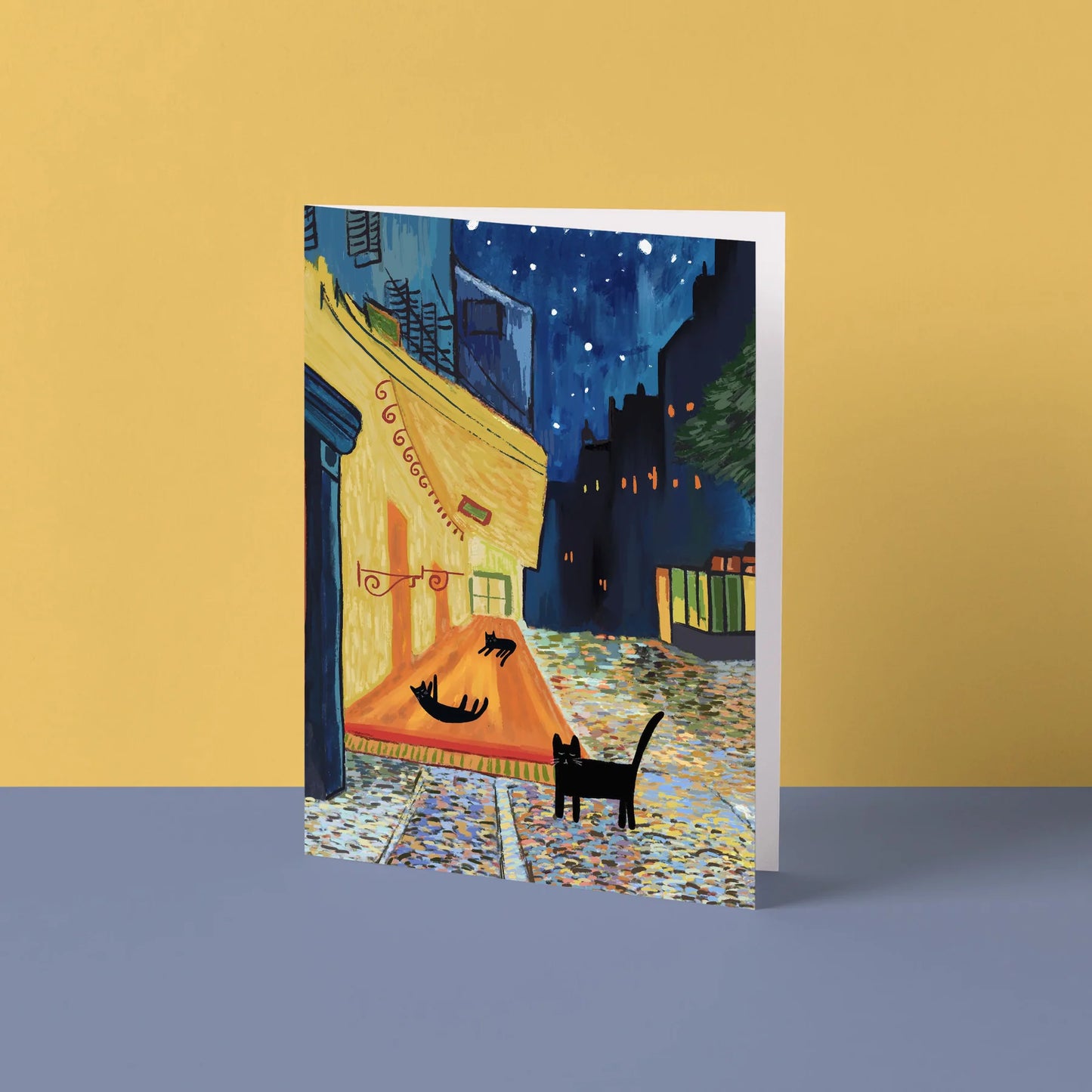 Cats On The Terrice - Greeting Card