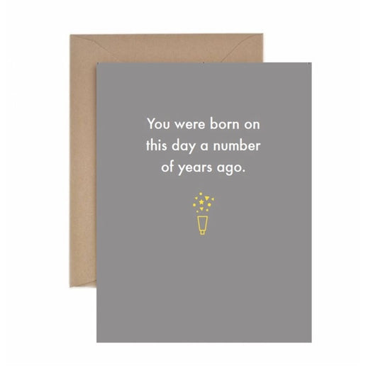 You Were Born On This Day A Number Of Years Ago - Birthday Card