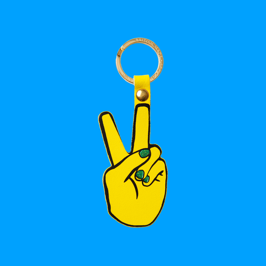 Peace Hand Sign Keyring