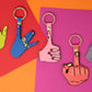 Middle Finger Keyring