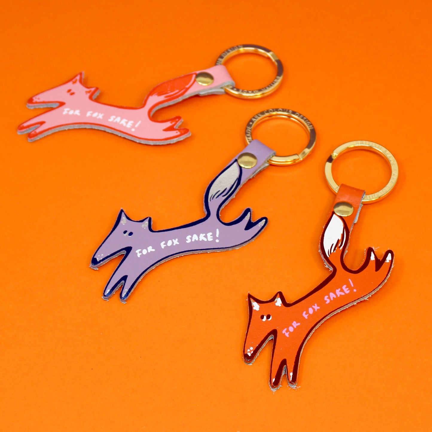 For Fox Sake Keyring - Pink